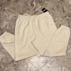 DSG Men's NWT- cream Jogger Pants (size large)